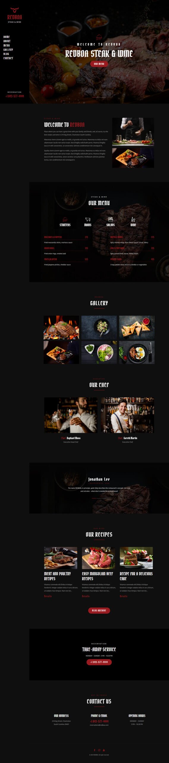 Webdesign restaurant website portfolio